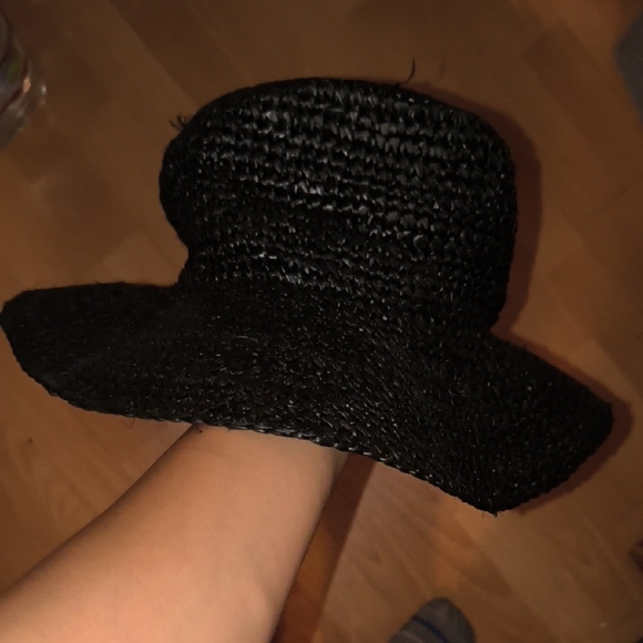 NWT J. Crew | Black Straw Hat